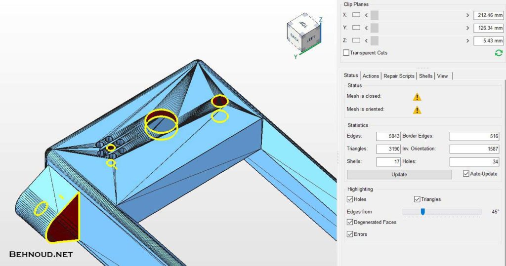 How to repair a STL model with Netfabb
