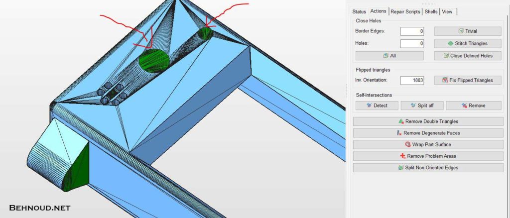 How to repair a STL model with Netfabb